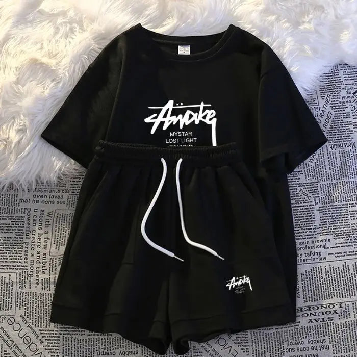 Curve Comfort Set — Women's Plus-Size T-Shirt & Shorts