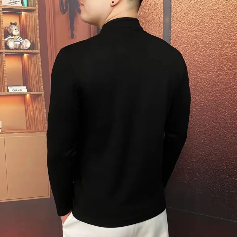Luxe Layer Sweatshirt — Men's Fake Two-Piece Business Pullover