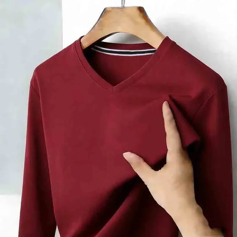 V-Neck Knitwear Pullover — Men's All-Season Casual Sweater