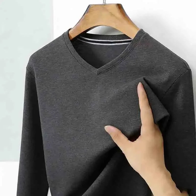 V-Neck Knitwear Pullover — Men's All-Season Casual Sweater