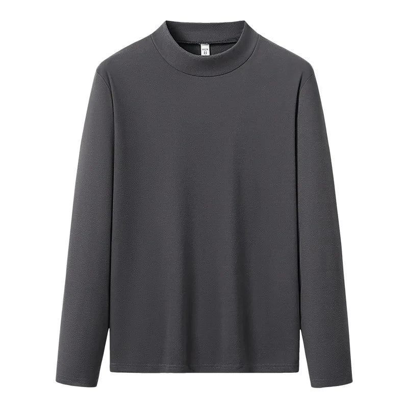 Essential Cotton Long Sleeve Tee — Men's Solid Undershirt