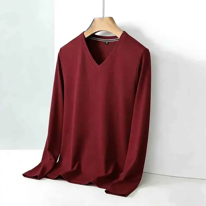 V-Neck Knitwear Pullover — Men's All-Season Casual Sweater