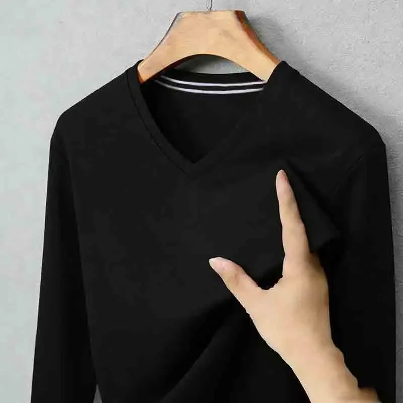 V-Neck Knitwear Pullover — Men's All-Season Casual Sweater