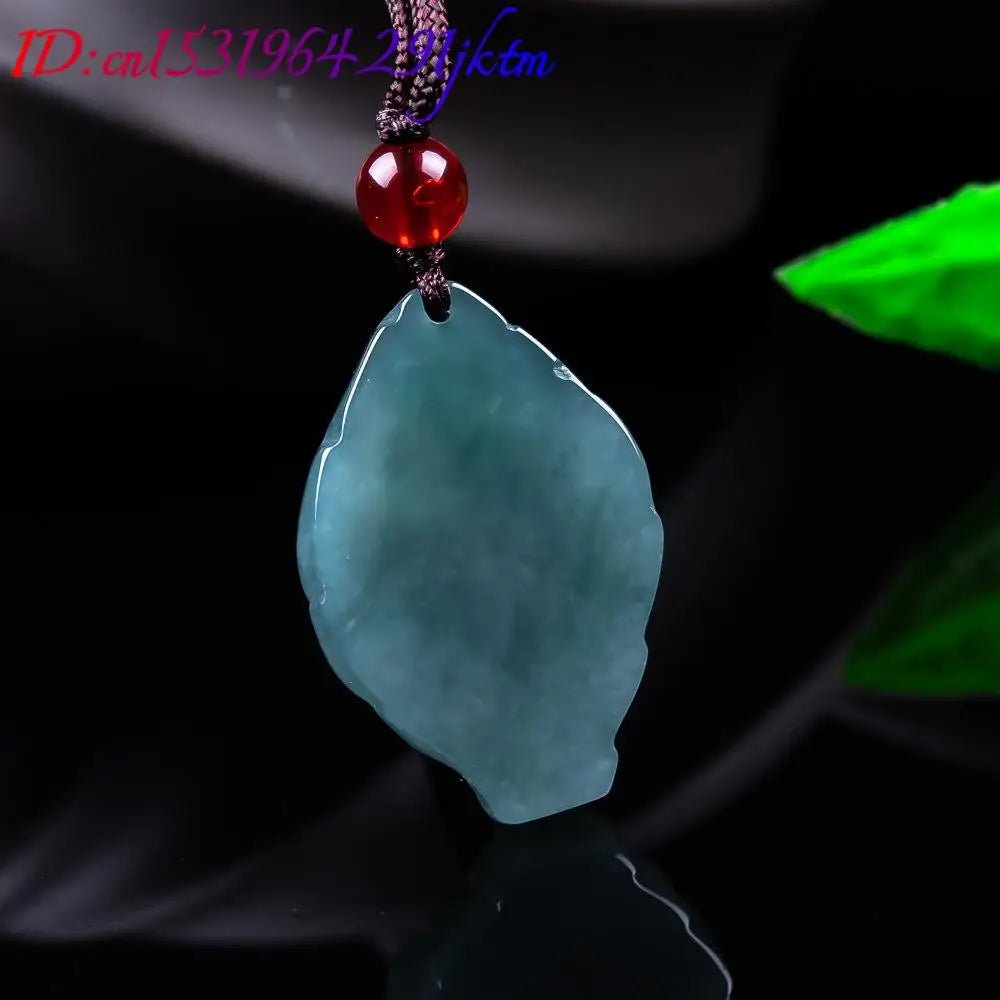 Jade Fox Pendant Necklace — Natural Burmese Jadeite Gemstone