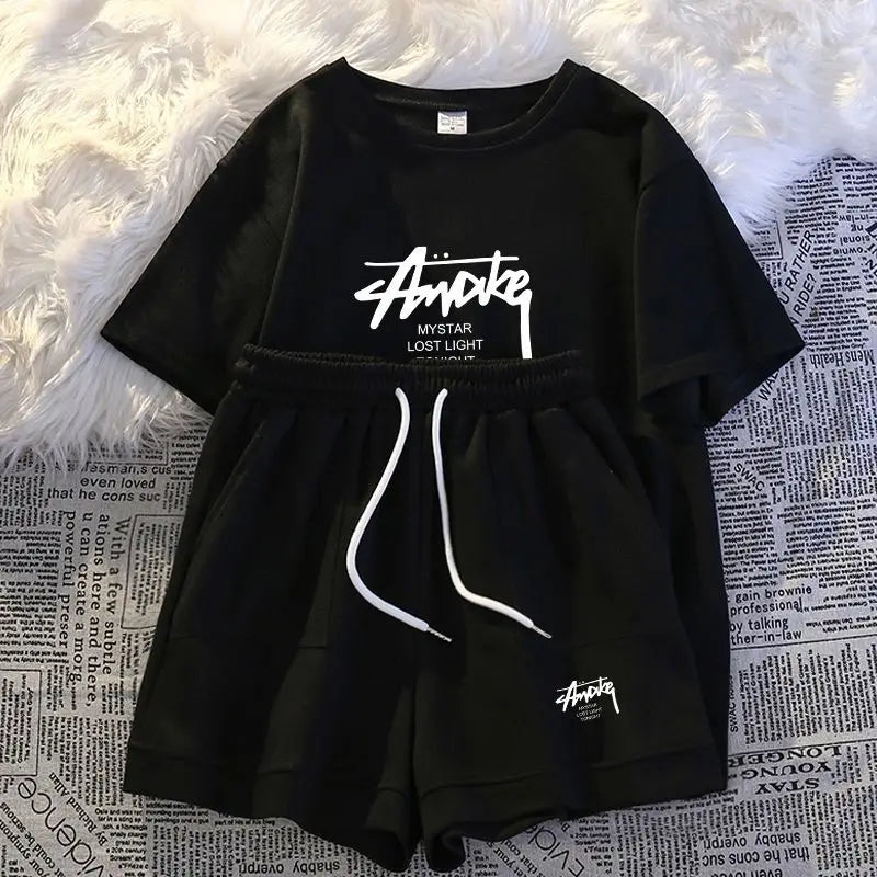 Curve Comfort Set — Women's Plus-Size T-Shirt & Shorts