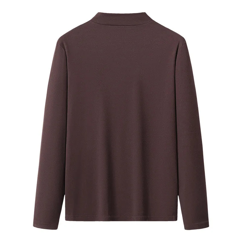 Essential Cotton Long Sleeve Tee — Men's Solid Undershirt