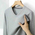 V-Neck Knitwear Pullover — Men's All-Season Casual Sweater