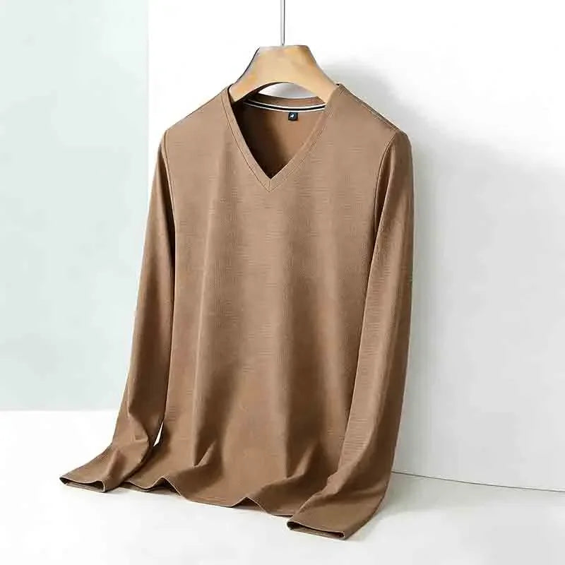 V-Neck Knitwear Pullover — Men's All-Season Casual Sweater