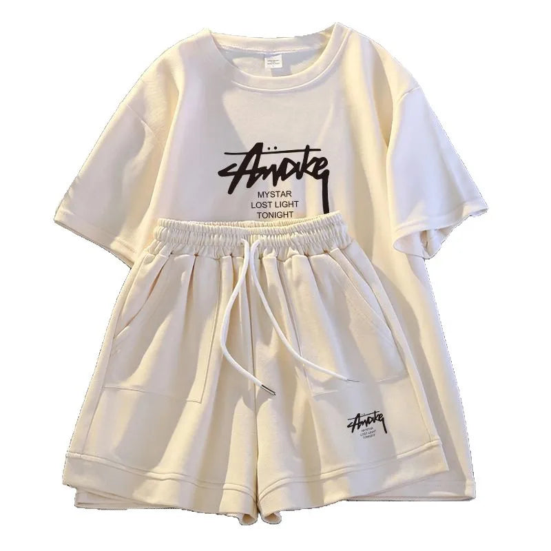 Curve Comfort Set — Women's Plus-Size T-Shirt & Shorts