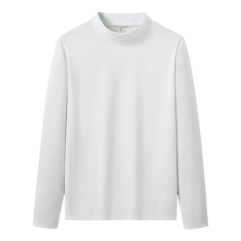 Essential Cotton Long Sleeve Tee — Men's Solid Undershirt