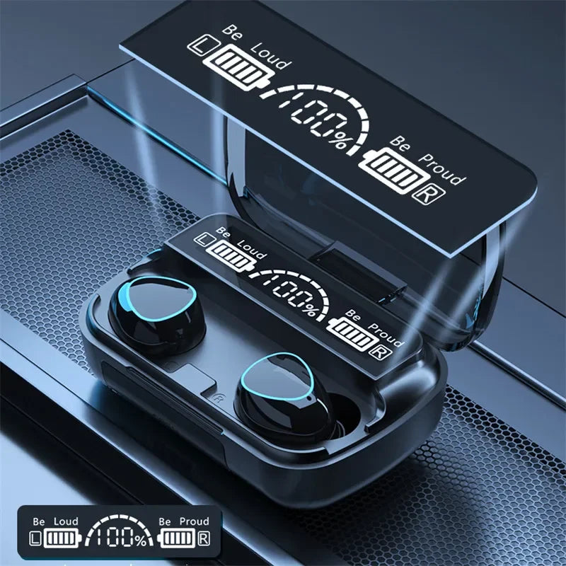 M10 TWS Wireless Earphones — 9D Stereo Sound & Waterproof
