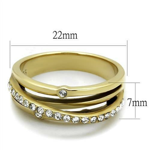 Anello Dorato con Cristallo — Elegante e Resistente