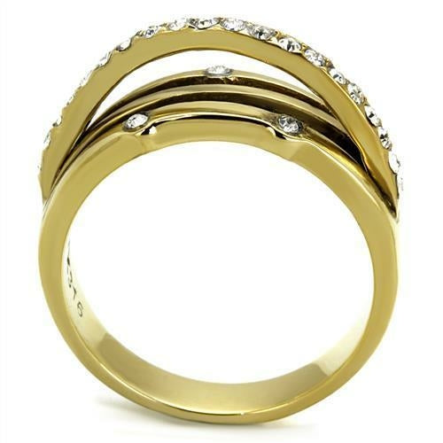 Anello Dorato con Cristallo — Elegante e Resistente