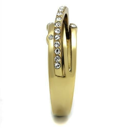 Anello Dorato con Cristallo — Elegante e Resistente
