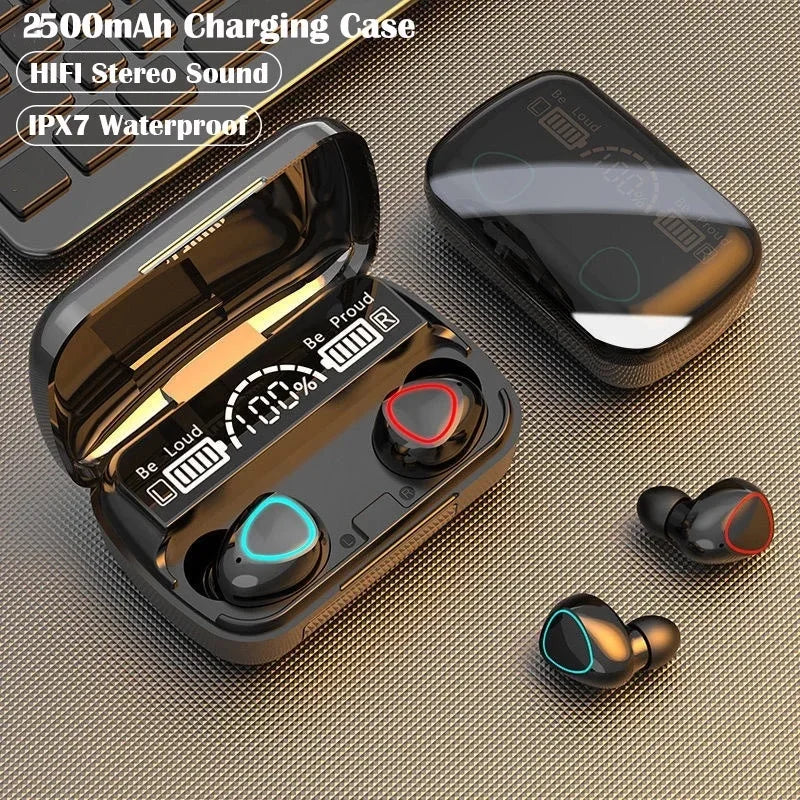 M10 TWS Wireless Earphones — 9D Stereo Sound & Waterproof