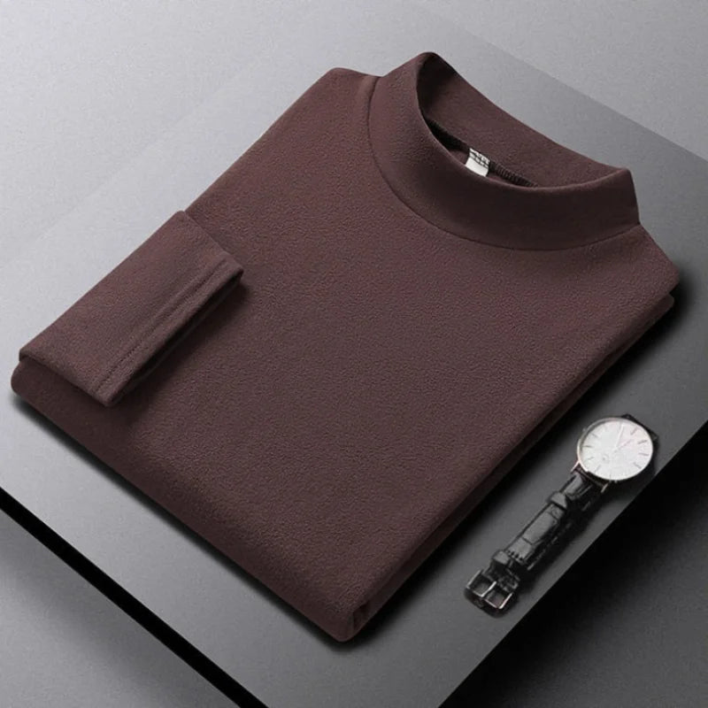 Essential Cotton Long Sleeve Tee — Men's Solid Undershirt