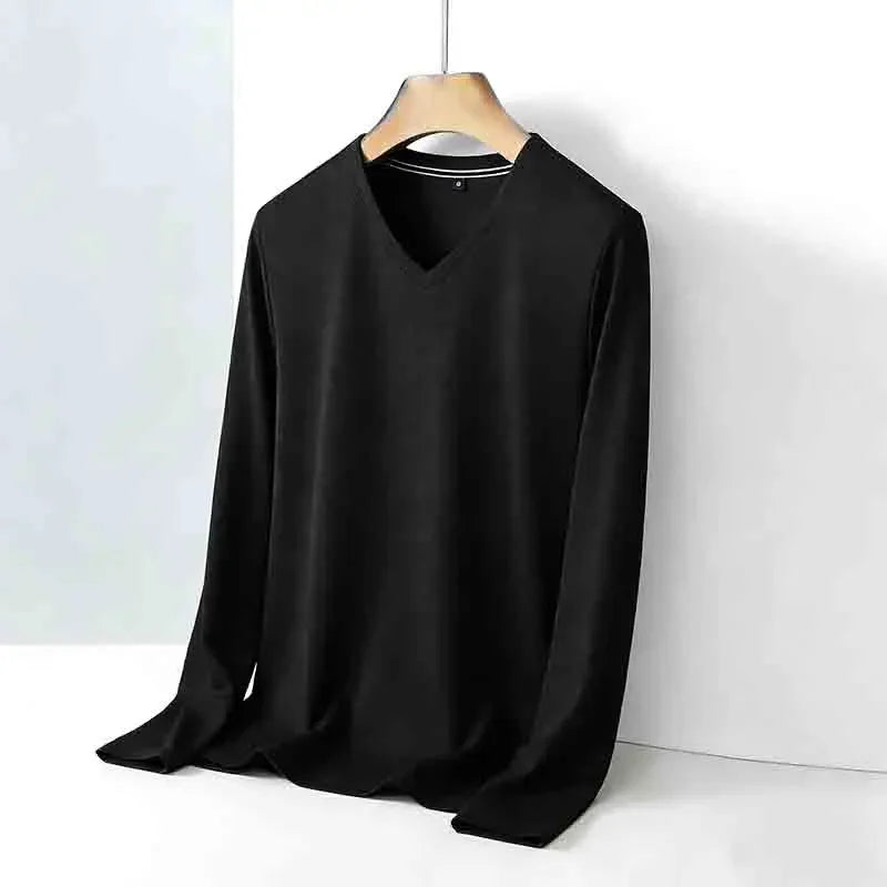 V-Neck Knitwear Pullover — Men's All-Season Casual Sweater