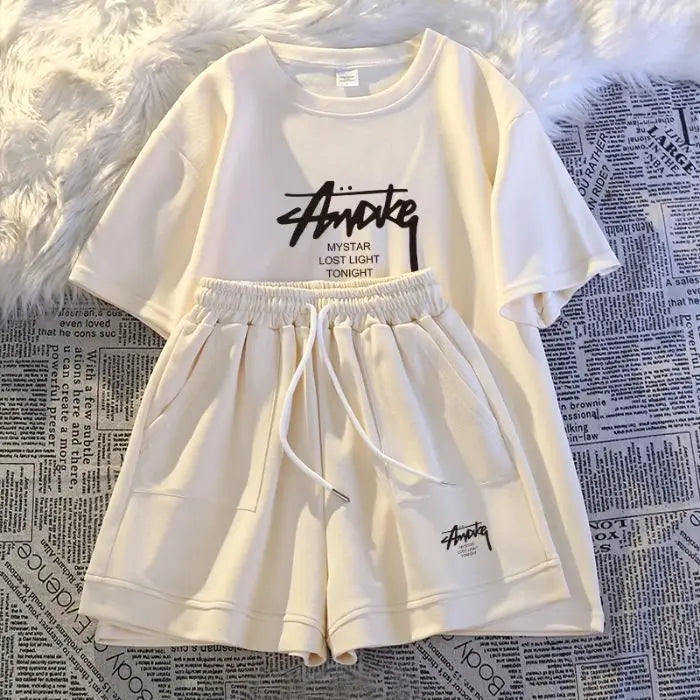 Curve Comfort Set — Women's Plus-Size T-Shirt & Shorts